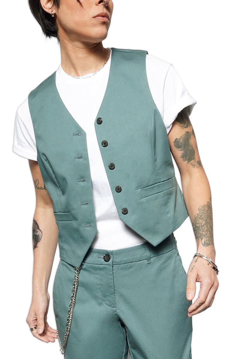 WILDFANG The Essential Vest, Main, color, Dark Teal