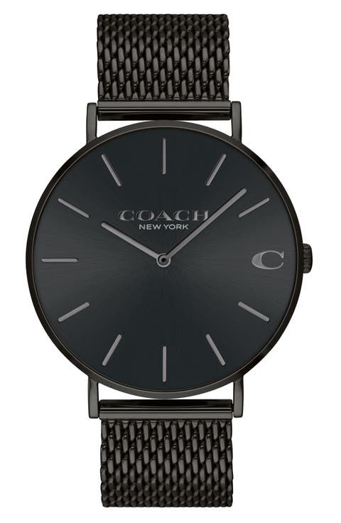 Charles Mesh Strap Watch, 41mm
