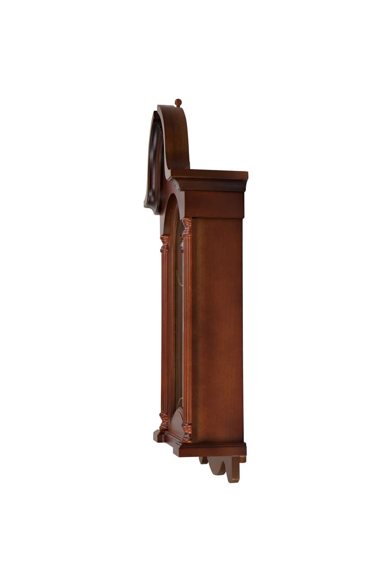Delphine 27in Mahogany Chiming Pendulum Wall Clock, Alternate, color, Mahogany