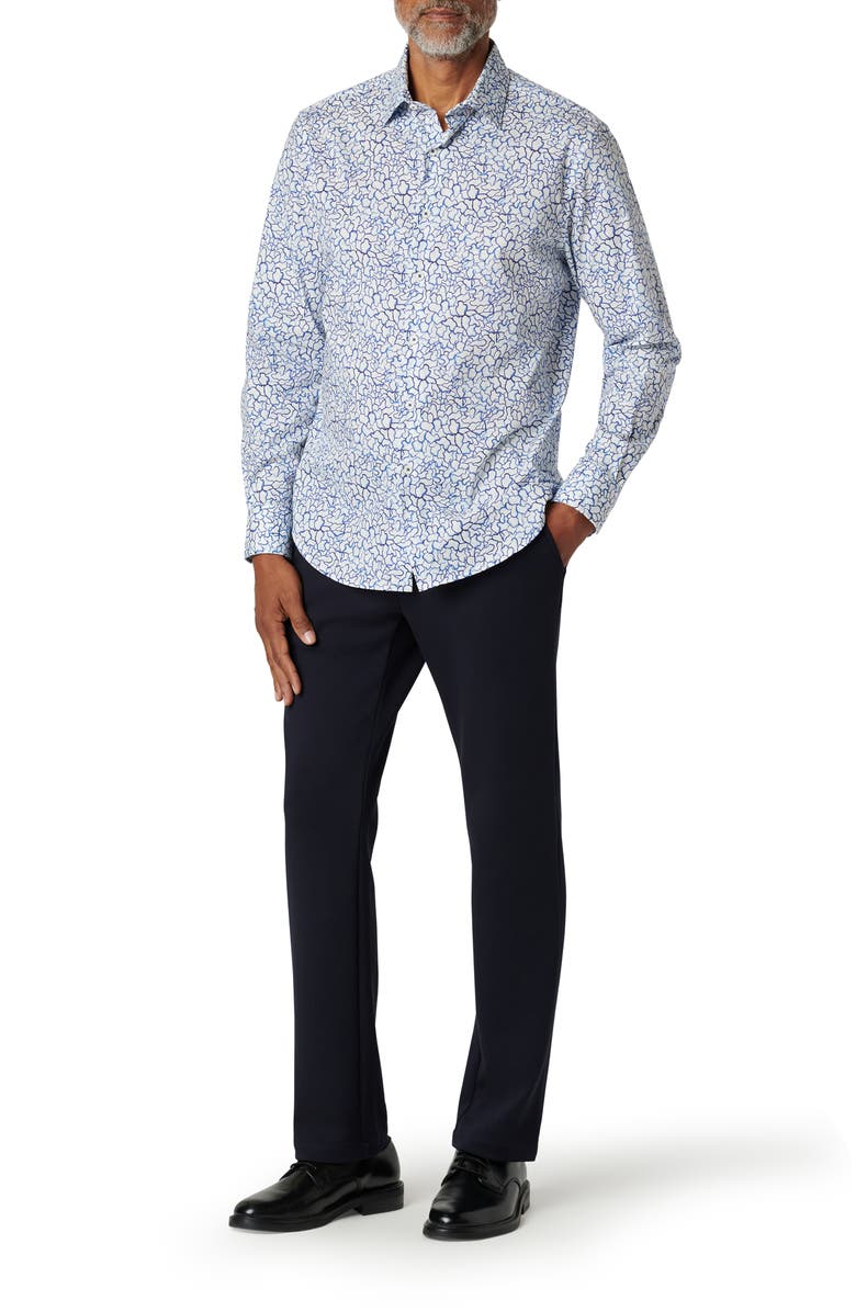 Bugatchi Julian Abstract Stretch Cotton Button-Up Shirt, Alternate, color, 