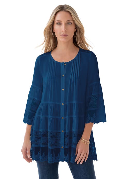 Lace Illusion Blouse
