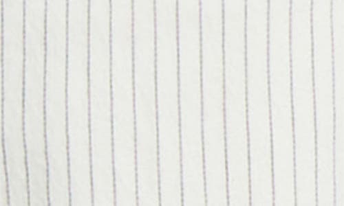 Marine Layer Charlie Pinstripe Wide Leg Jeans In White