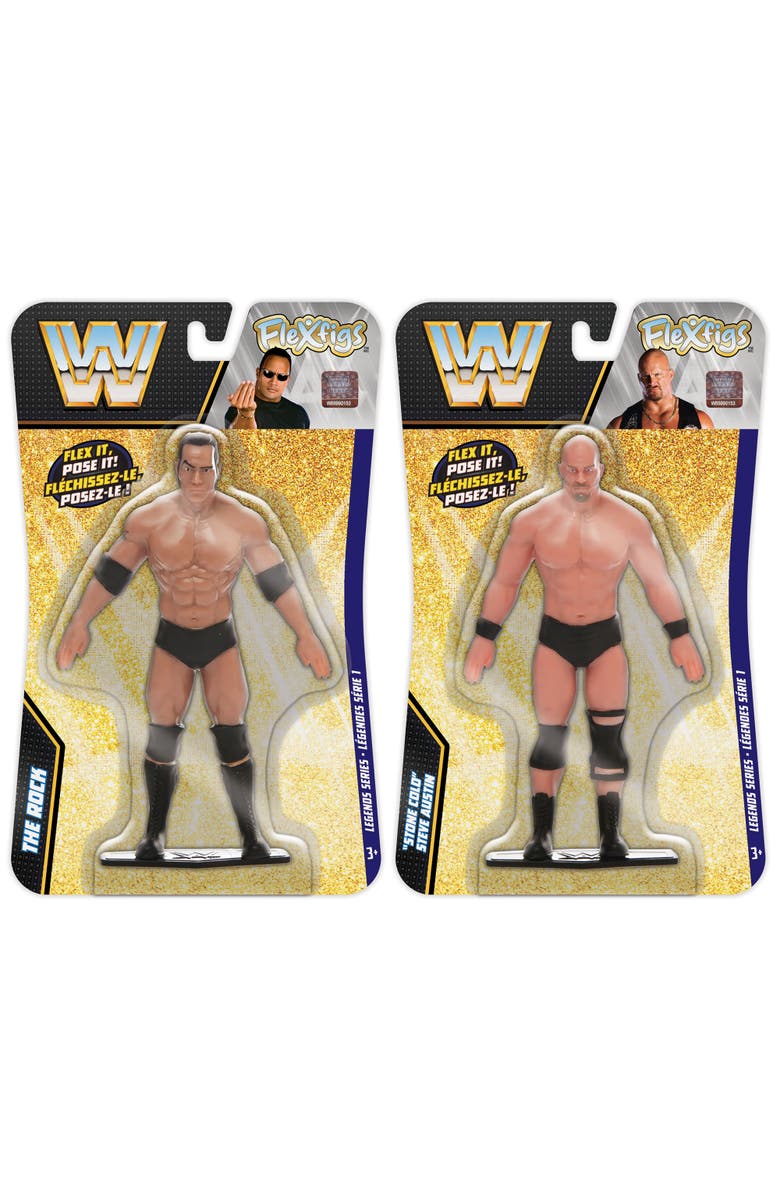 FleXfigs The Rock & Stone Cold Steve Austin 2 Character Pack 3+, Alternate, color, 