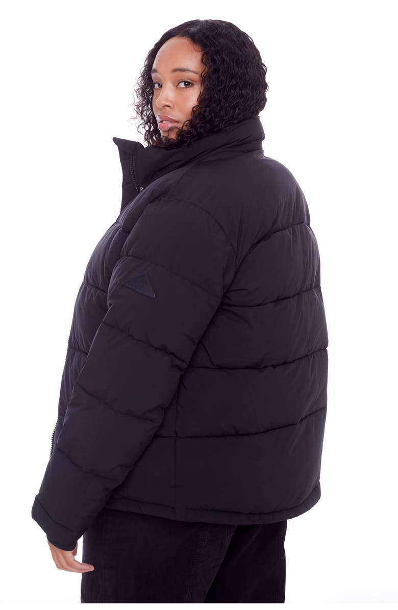 Alpine North FORILLON PLUS SIZE - Vegan Down Short Quilted Puffer Jacket, Alternate, color, Black