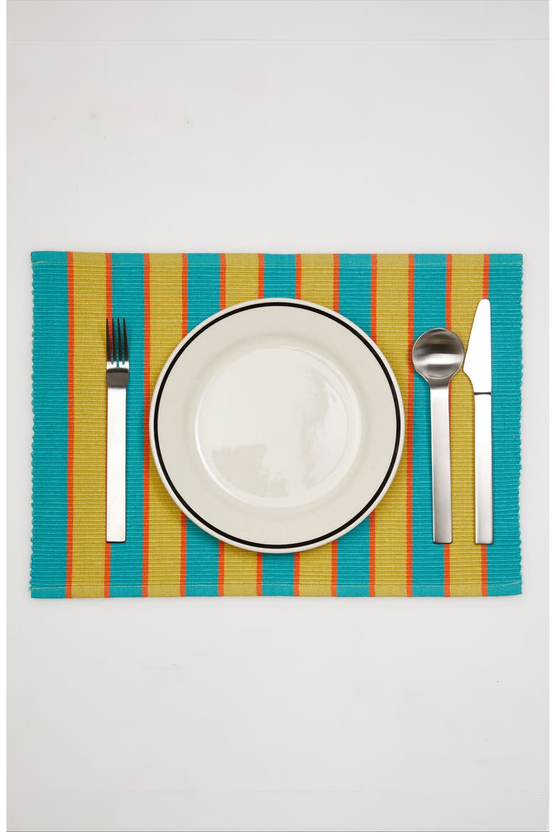 Stripe Placemat, Alternate, color, LIGHT BLUE