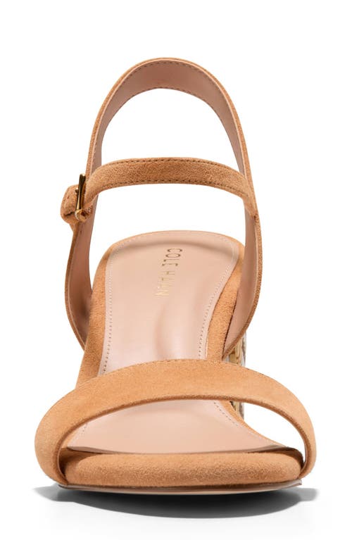 Cole Haan Women's Josie Block-heel Sandals In Striped Raffia/biscuit Leather