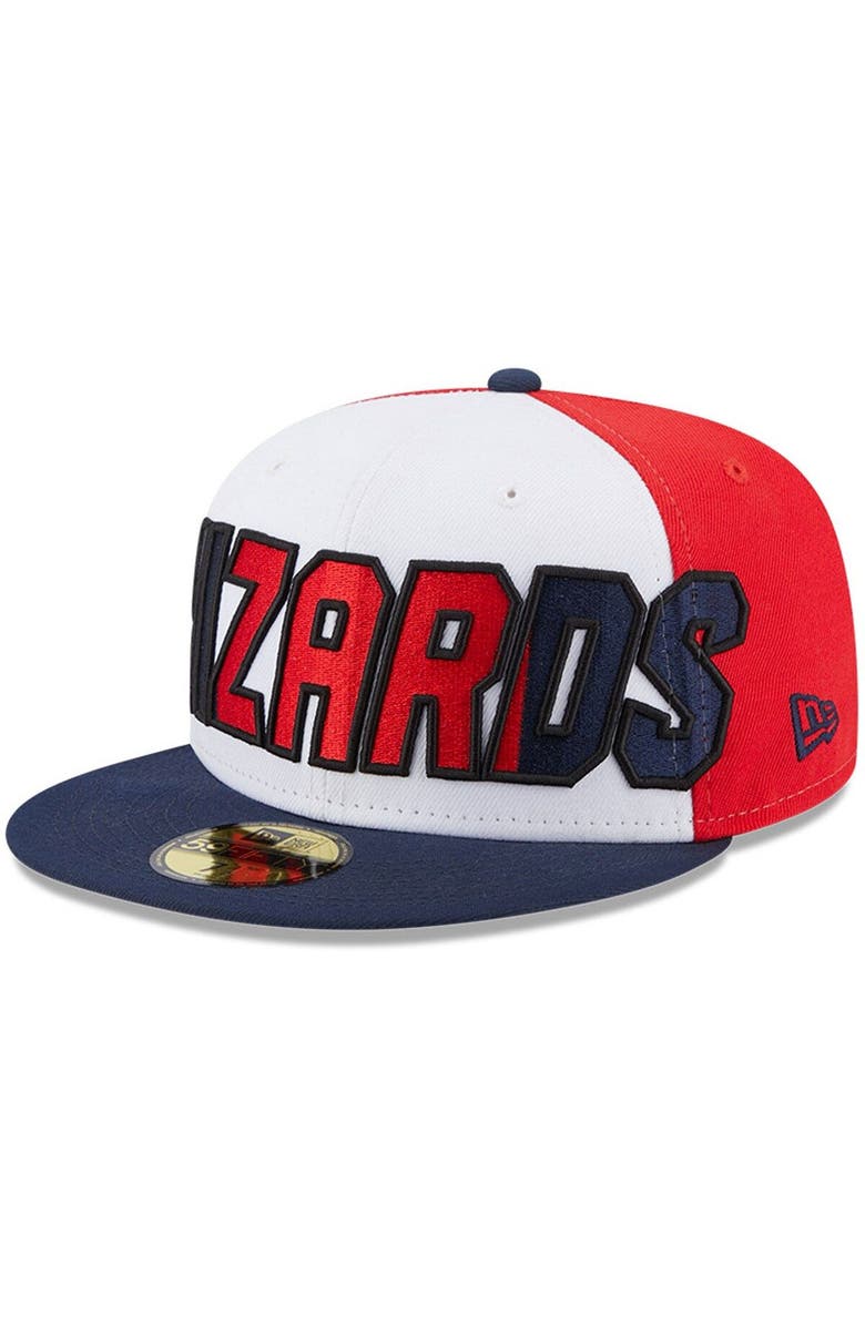 New Era Men's New Era  White/Navy Washington Wizards Back Half 9FIFTY Fitted Hat, Alternate, color, 