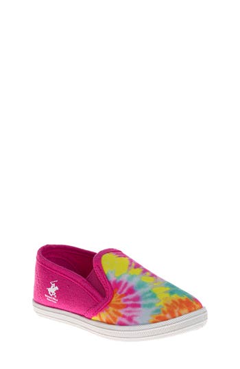 Josmo Kids' Tie Dye Slip-on Sneaker In Fuchsia Multi