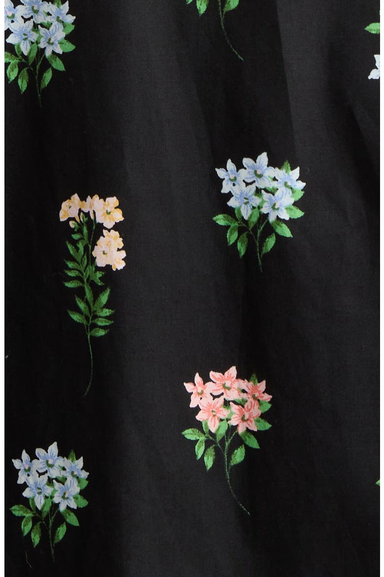 Mayrel Floral Print Maxi Dress, Alternate, color, BLACK-CORAL-GREEN