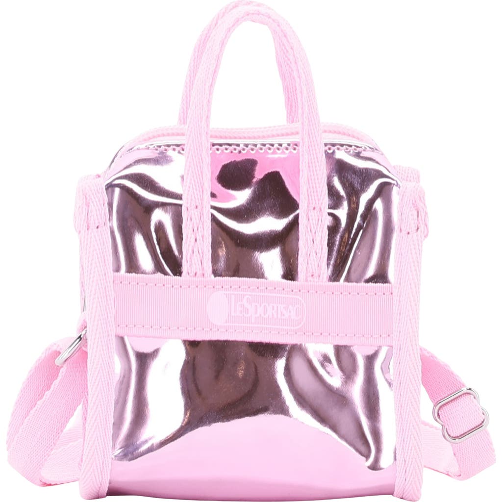 Lesportsac Mirror Micro Top Handle Bag In Pink