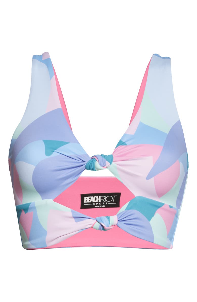 Beach Riot Bowie Print Sports Bra, Alternate, color, 