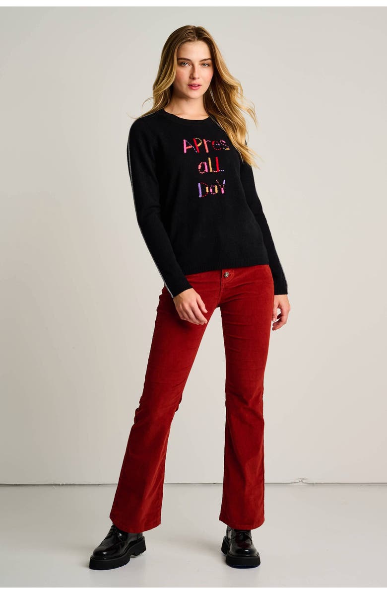 Lisa Todd Apres All Day Cashmere Sweater, Alternate, color, Onyx