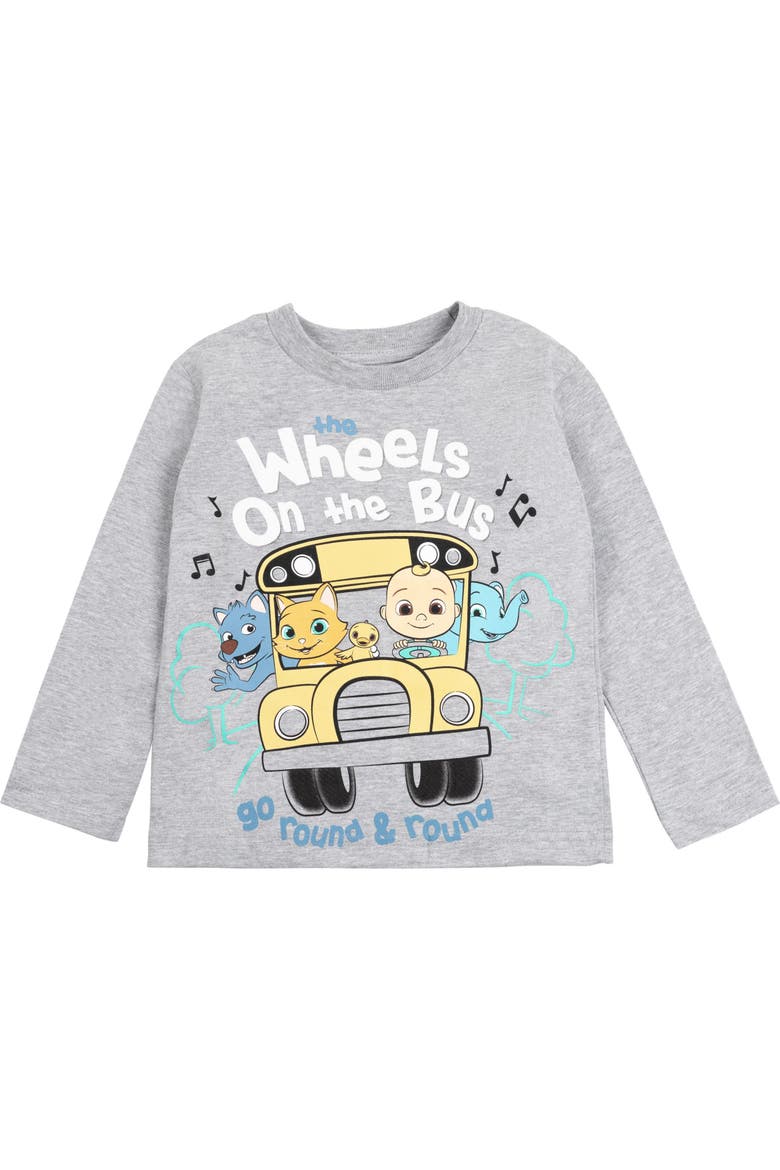 Boys' 2-Pack Long Sleeve T-Shirts, Alternate, color, JJ Heather Grey Blue
