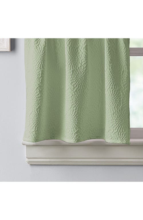 Dkny Chrysanthemum Set Of 2 Floral Tier Curtains In Sage