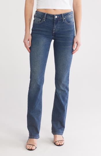TRUE RELIGION TRUE RELIGION BILLIE MID RISE STRAIGHT LEG JEANS