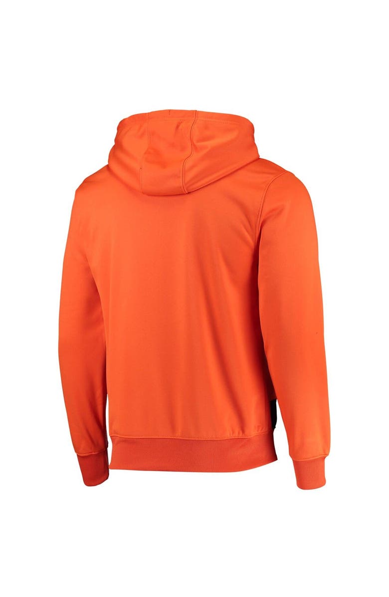 New Era Men's New Era Orange Chicago Bears Drill Combine Authentic Full-Zip Hoodie Jacket, Alternate, color,