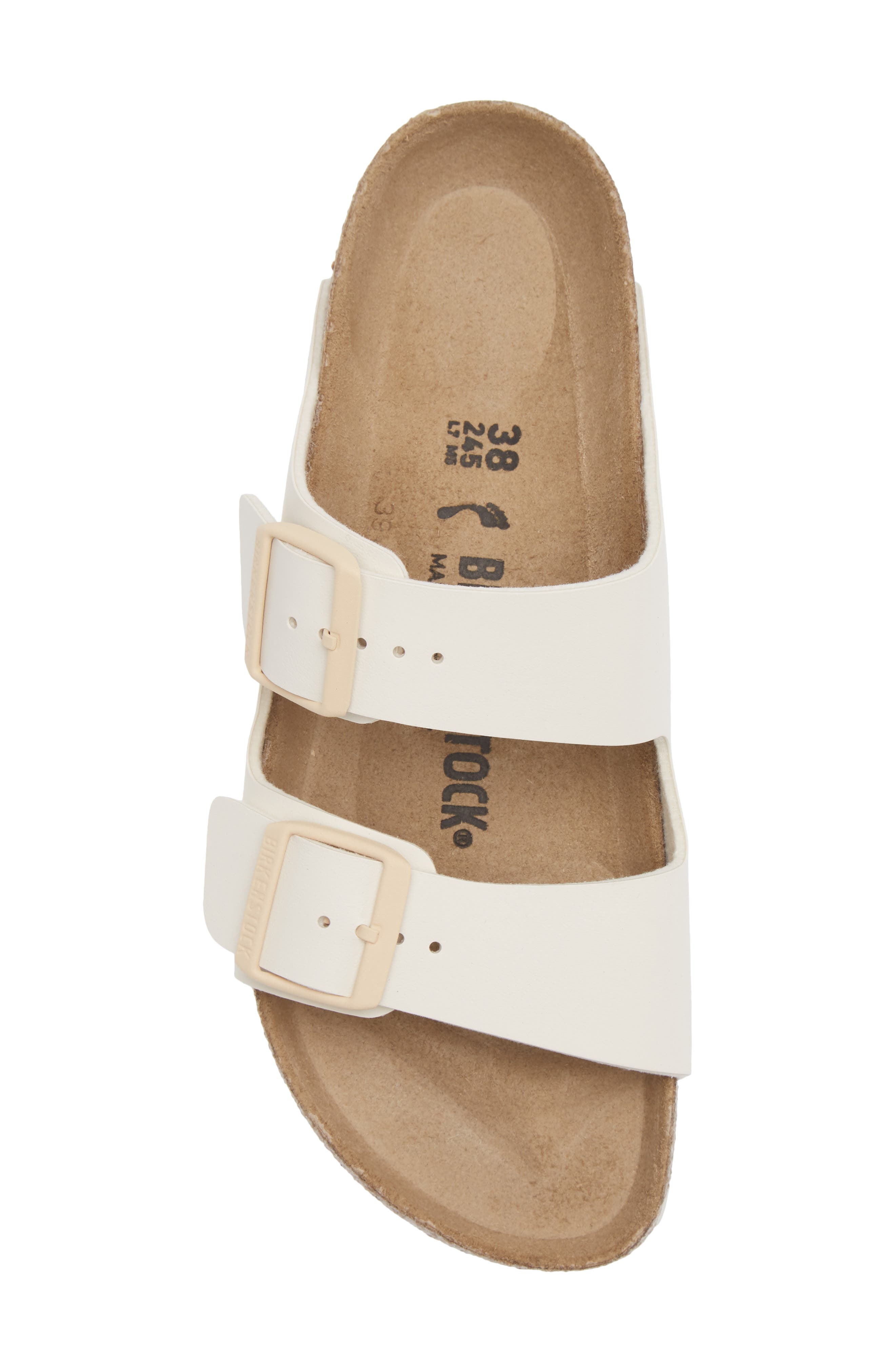 Birkenstock Arizona Slide Sandal, Alternate, color, Eggshell