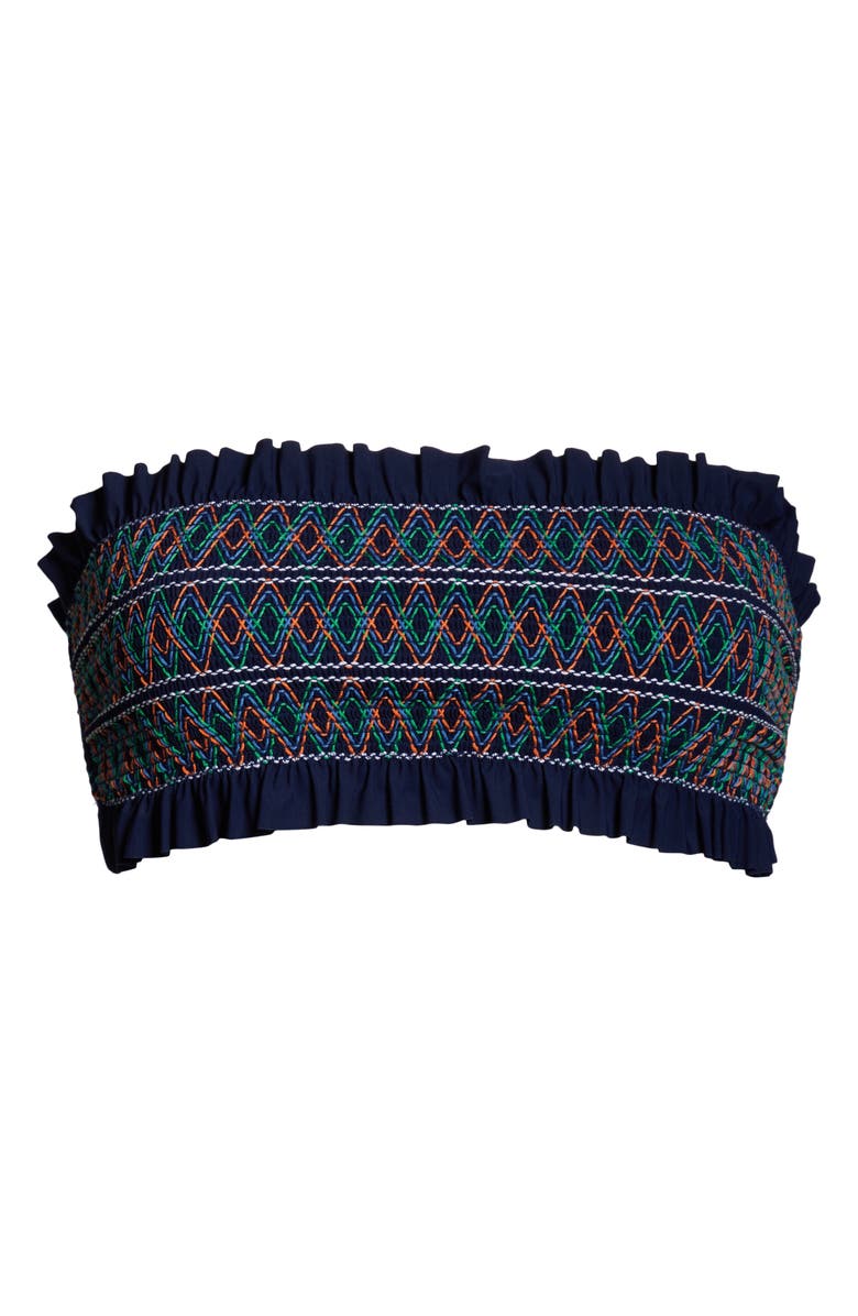 Tory Burch Costa Bandeau Bikini Top, Alternate, color, 