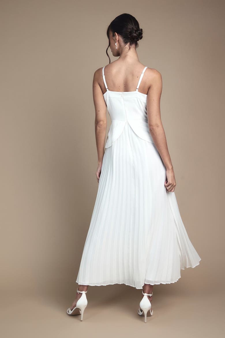 Strappy Crepe Maxi Dress, Alternate, color, Ivory