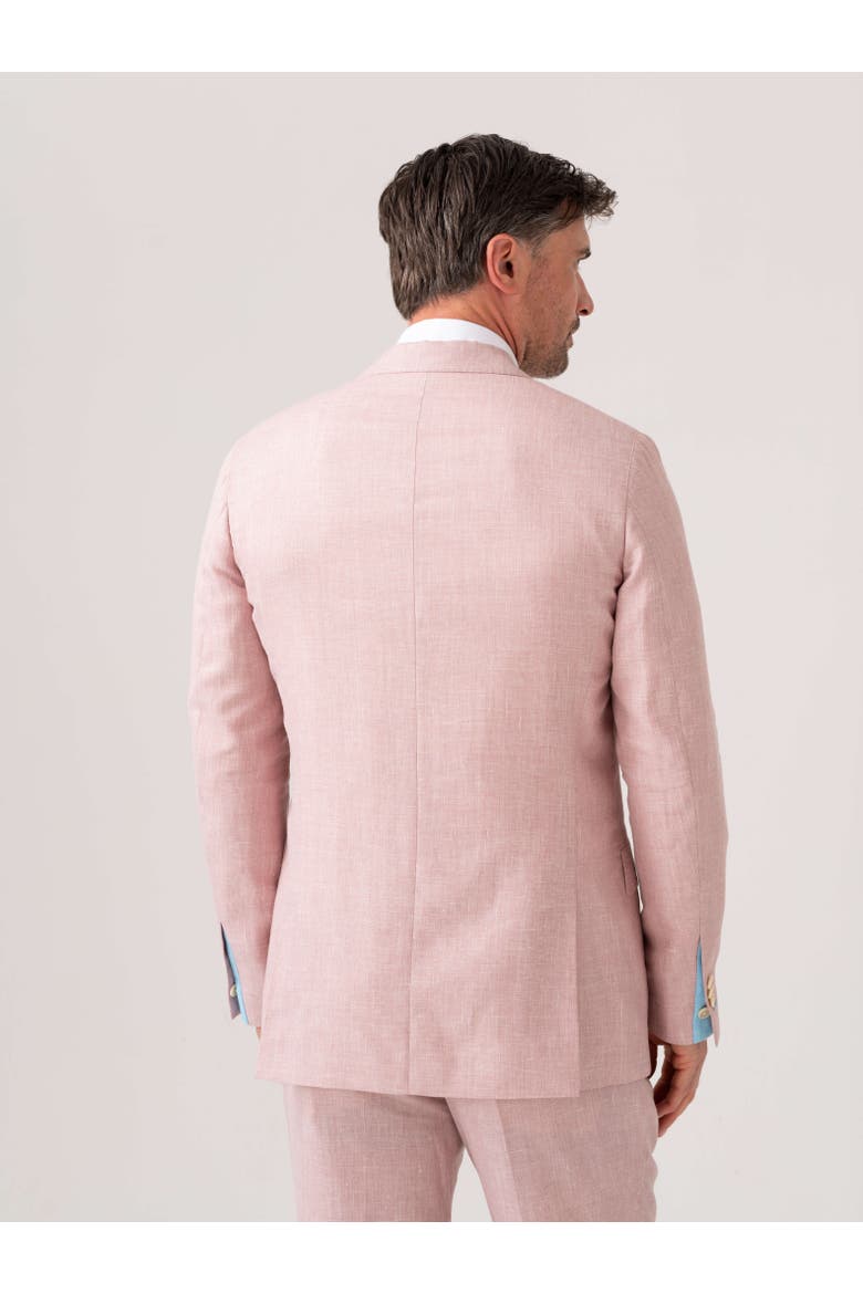 Linen Blazer, Alternate, color, Pink