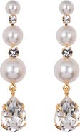 Jennifer Behr Corisande Faux Pearl & Crystal Drop Earrings
