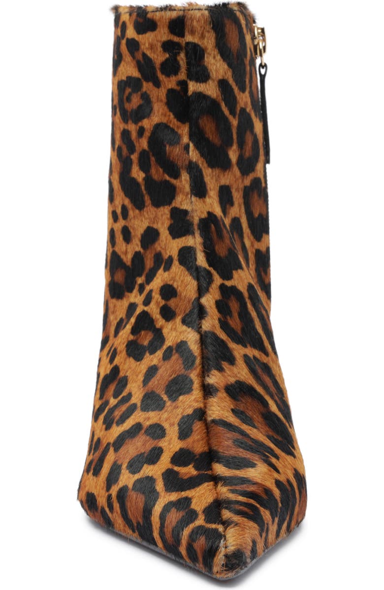 Schutz Mikki Pointed Toe Low Heel Bootie, Alternate, color, Leopard