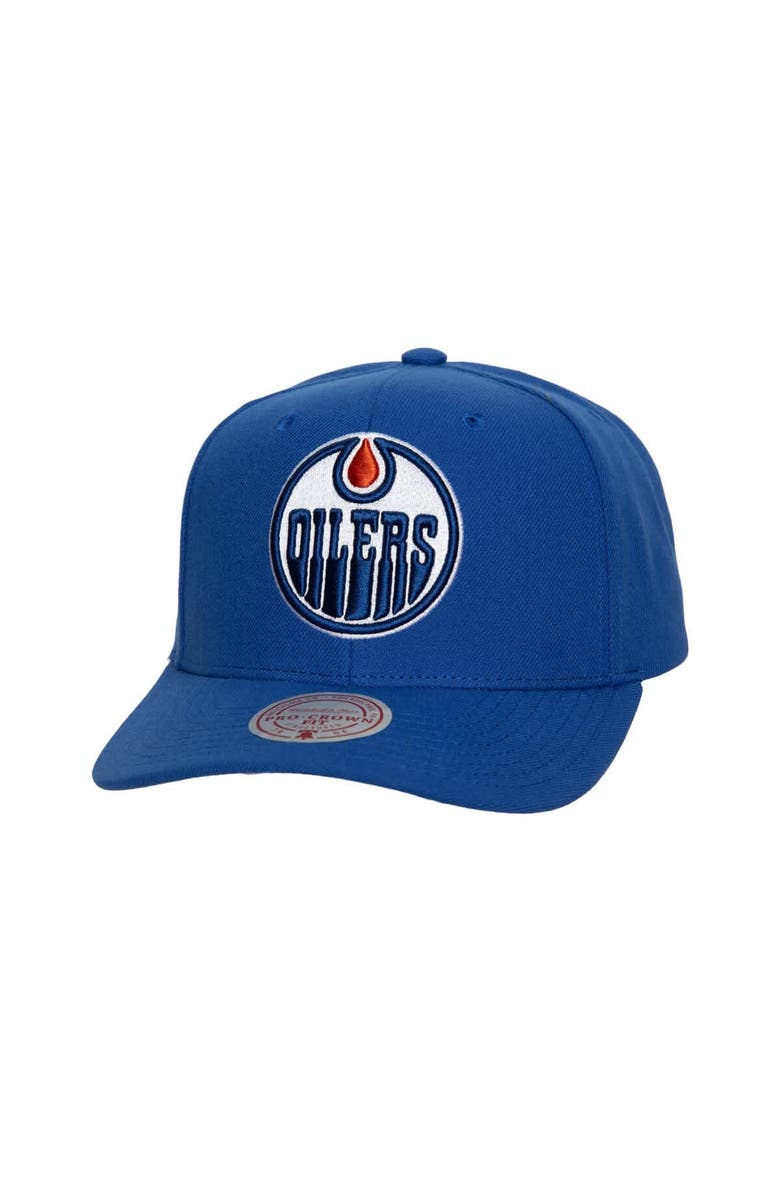 Mitchell & Ness Men's Mitchell & Ness Navy Edmonton Oilers Core Team Ground Pro Adjustable Hat, Main, color, Navy