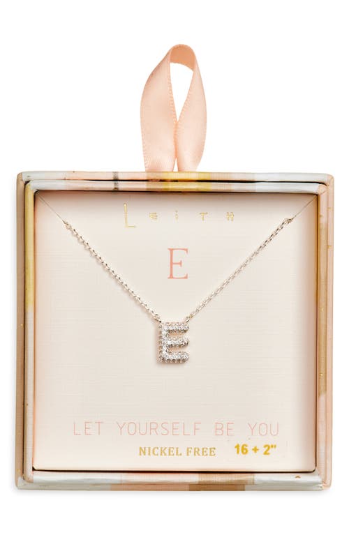 Leith Cubic Zirconia Initial Pendant Necklace