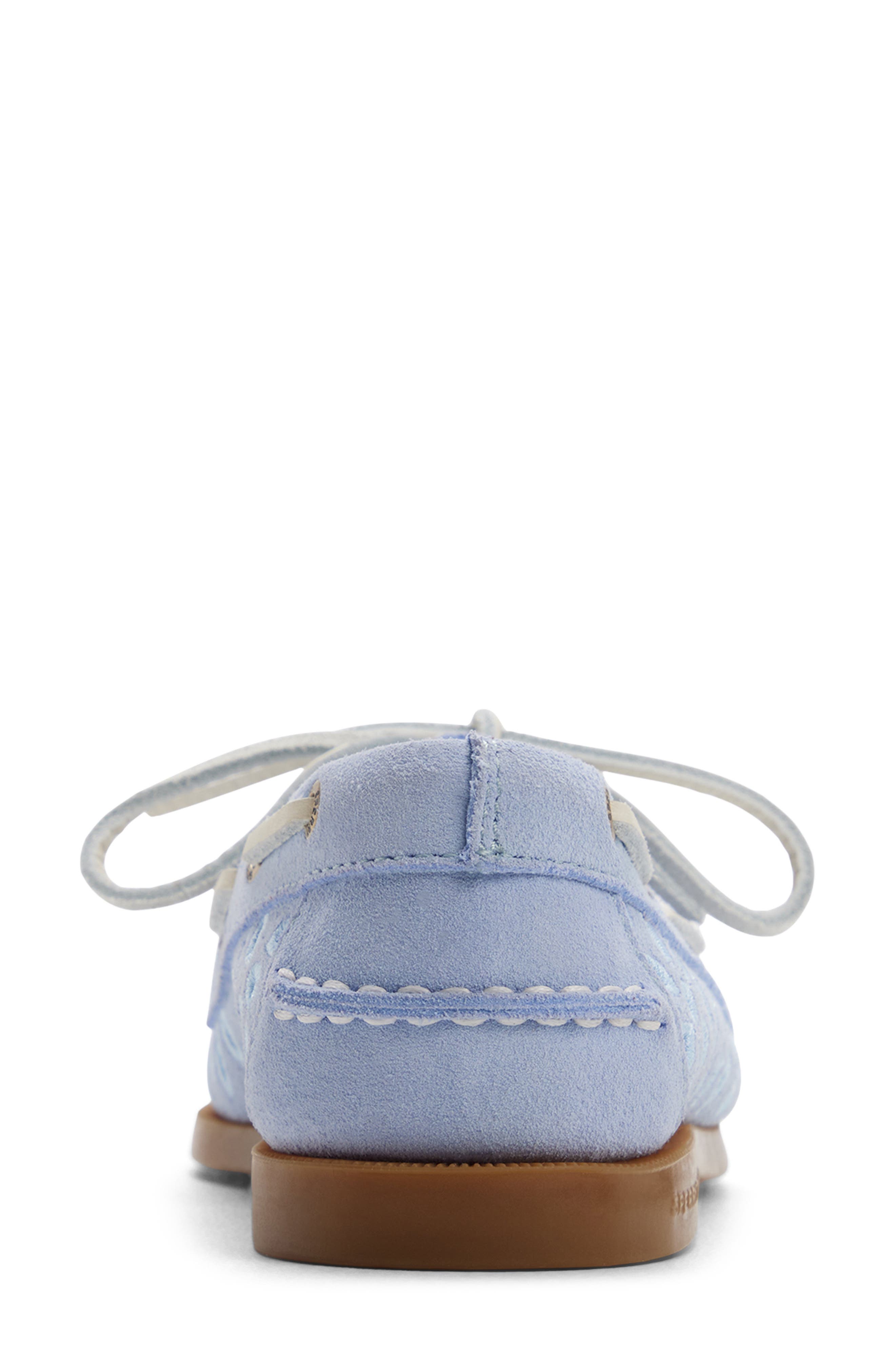Authentic Original 2-Eye Embroidered Boat Shoe, Alternate, color, LIGHT BLUE