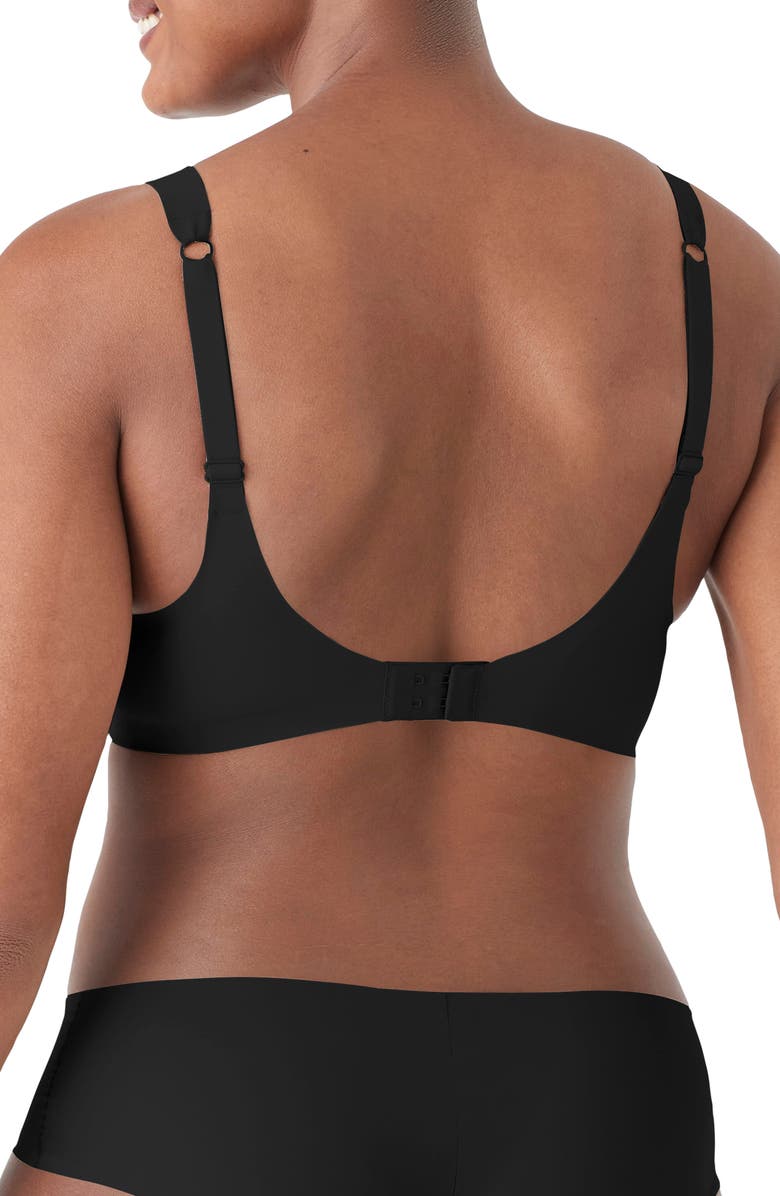 True & Co True Body Boost Wireless Hook Back Push-Up Bra, Alternate, color, Black