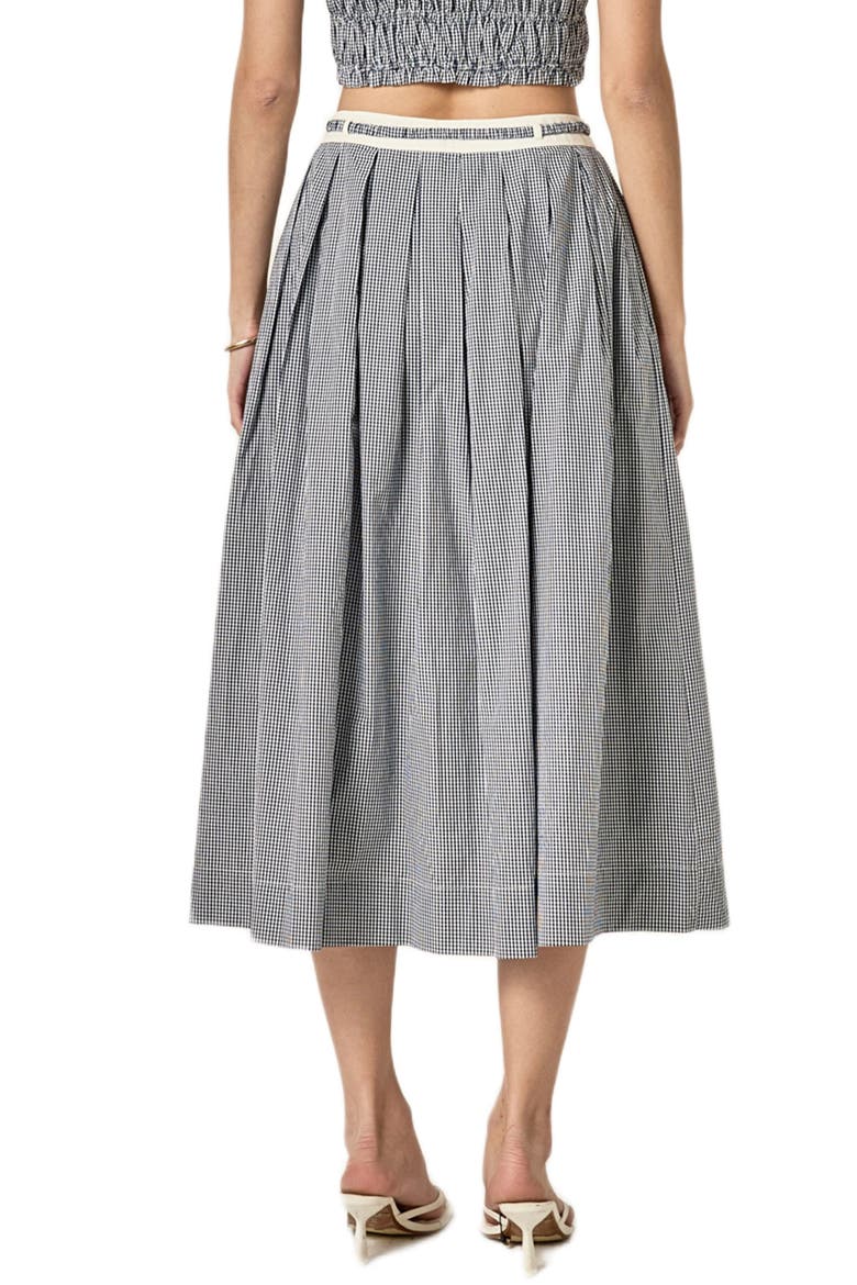 Colorblock Plaid Maxi Skirt, Alternate, color, BLUE