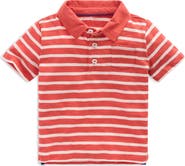 Mini Boden Kids' Stripe Slub Jersey Polo