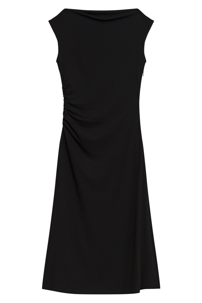 Bateau Neck Knit Dress, Alternate, color, BLACK