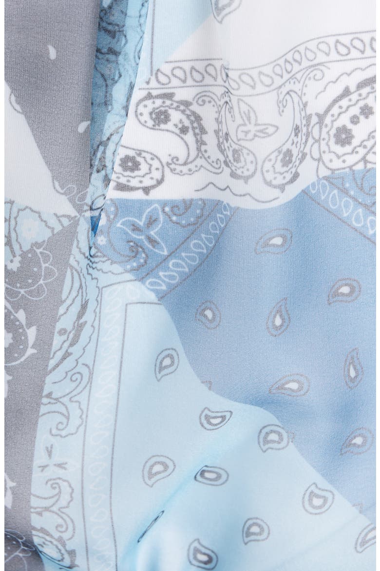 Pallas Bandana Print Patchwork Short Sleeve Button-Up Shirt, Alternate, color, PATCHWORK BANDANA CAPRI