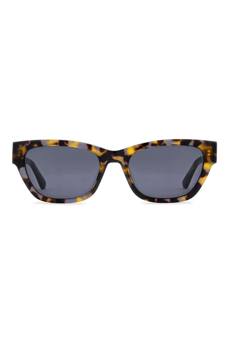 55mm Rectangular Sunglasses, Main, color, HAVANA/ GREY