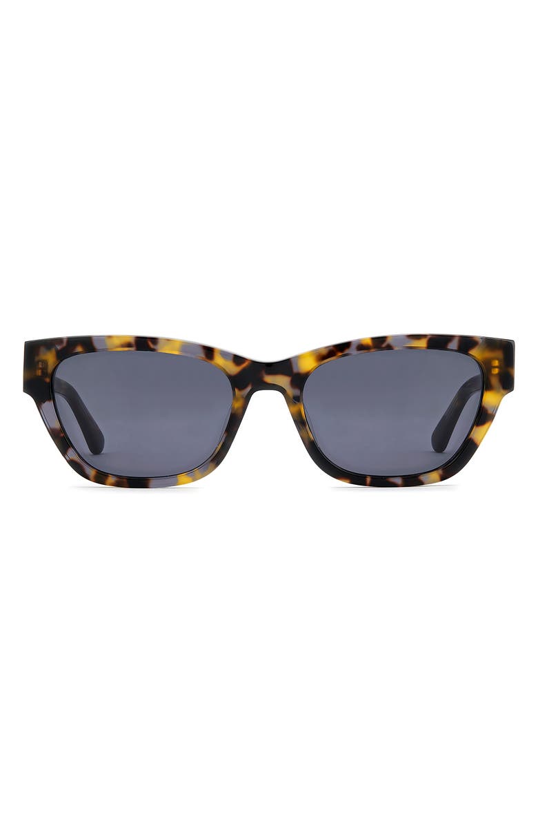 Fossil 55mm Rectangular Sunglasses, Main, color, Havana/ Grey