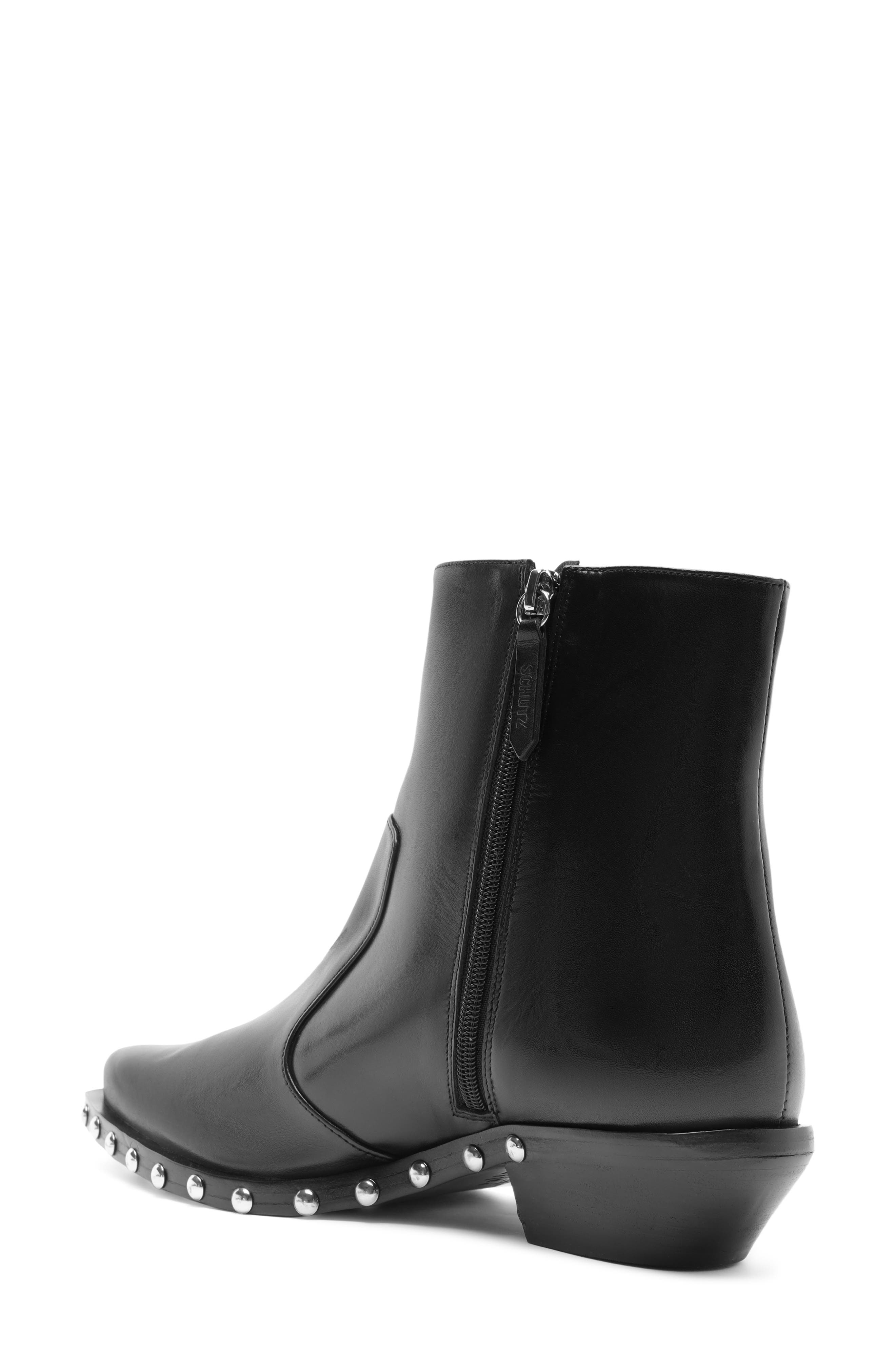 Taylor Leather Bootie, Alternate, color, BLACK