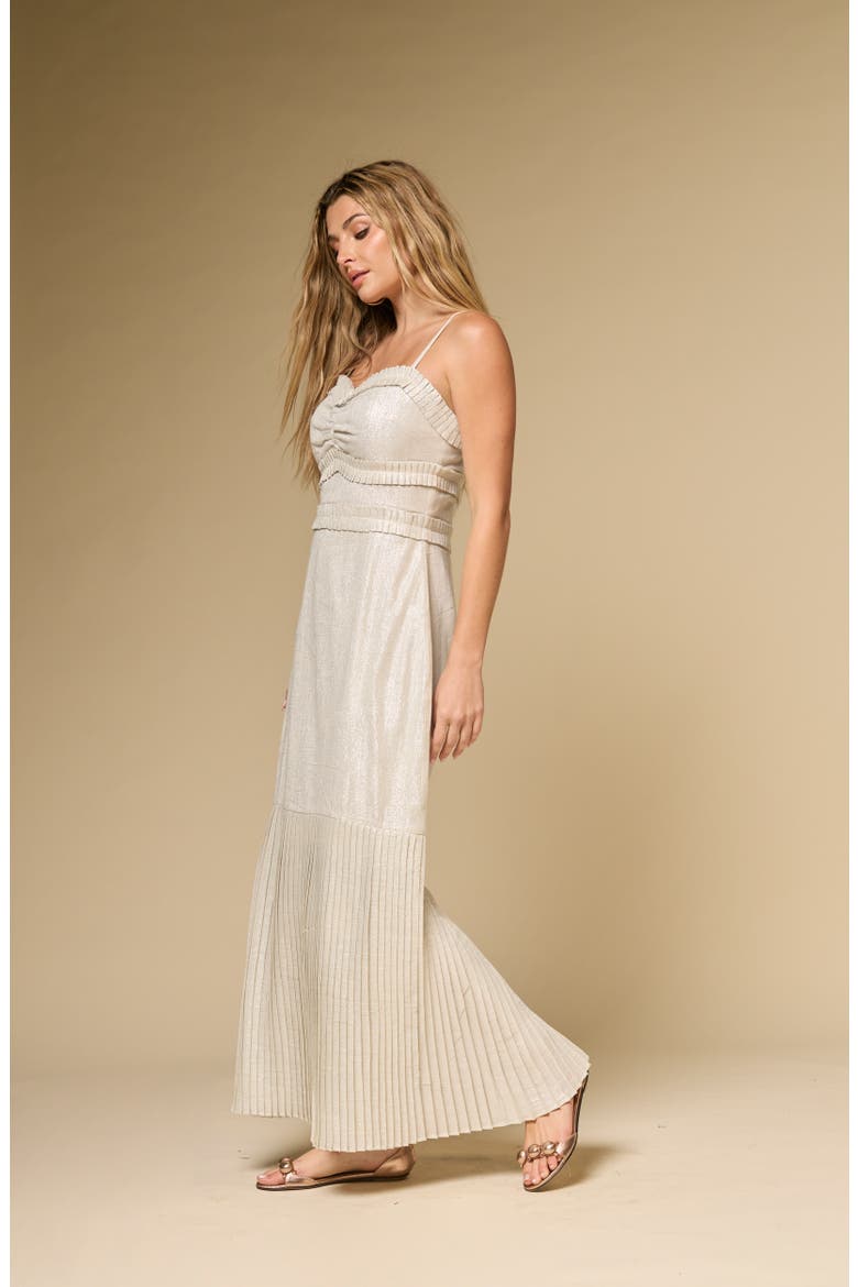 Valia Dress, Alternate, color, Cream/Silver