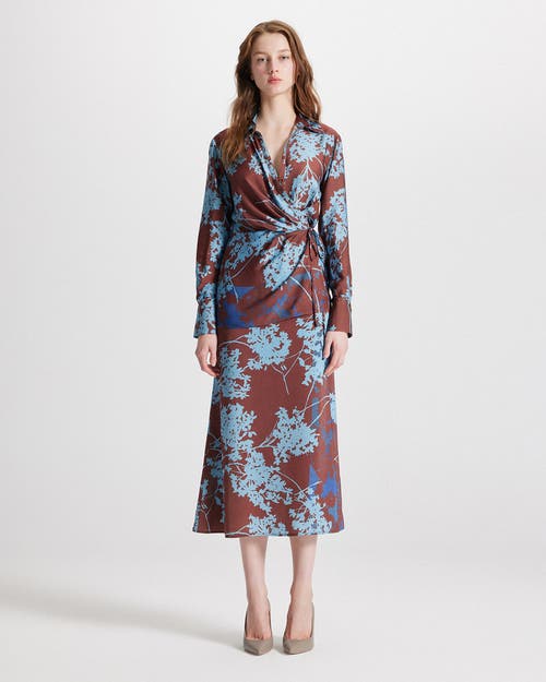 Theo The Label Hydra Printed Maxi Dress In Blue