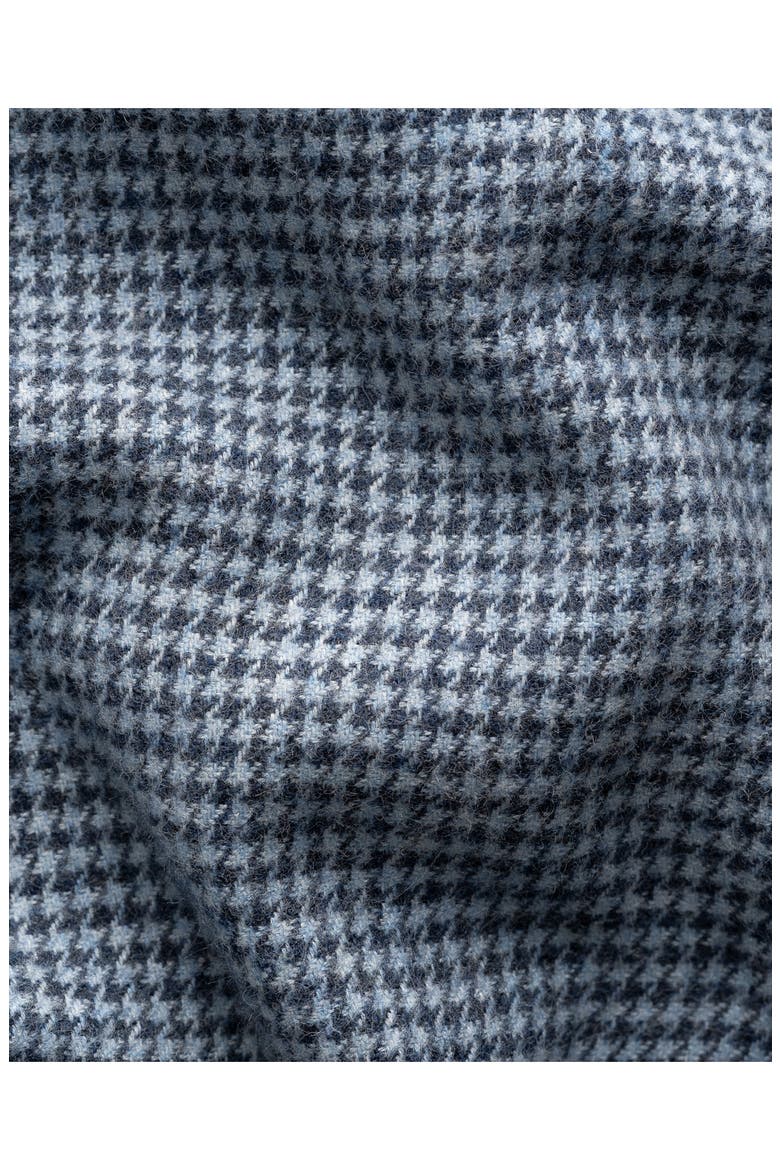 Houndstooth Check Flannel Shirt, Alternate, color, MEDIUM BLUE