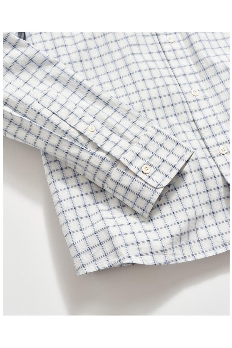 Cypress Grid Plaid Button-Up Oxford Shirt, Alternate, color, PEBBLE