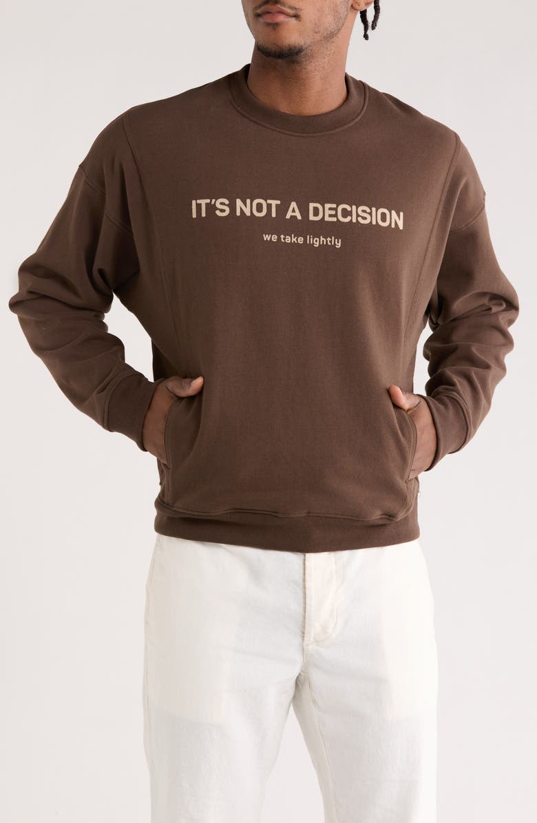 Cactus Man Fleece Graphic Sweatshirt, Main, color, Brown