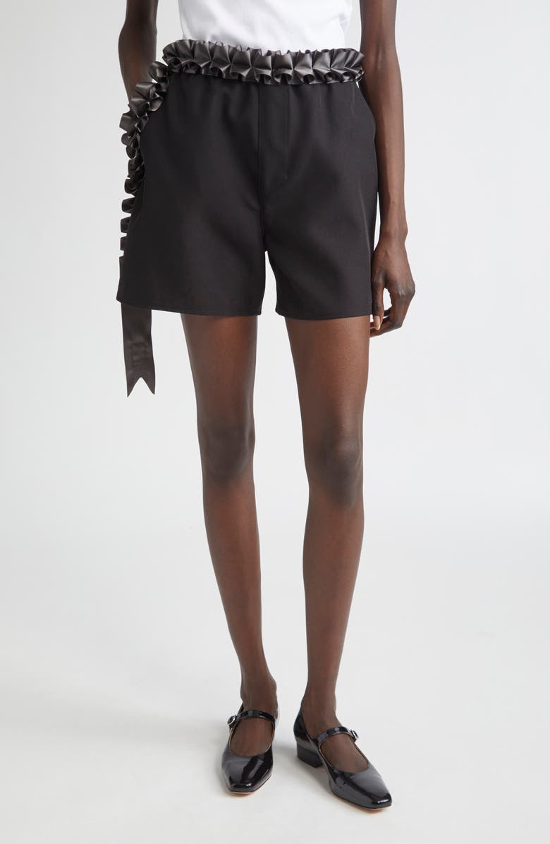 Coperni Pleated Ribbon Tailored Shorts, Main, color,
