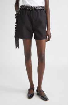 Coperni Pleated Ribbon Tailored Shorts