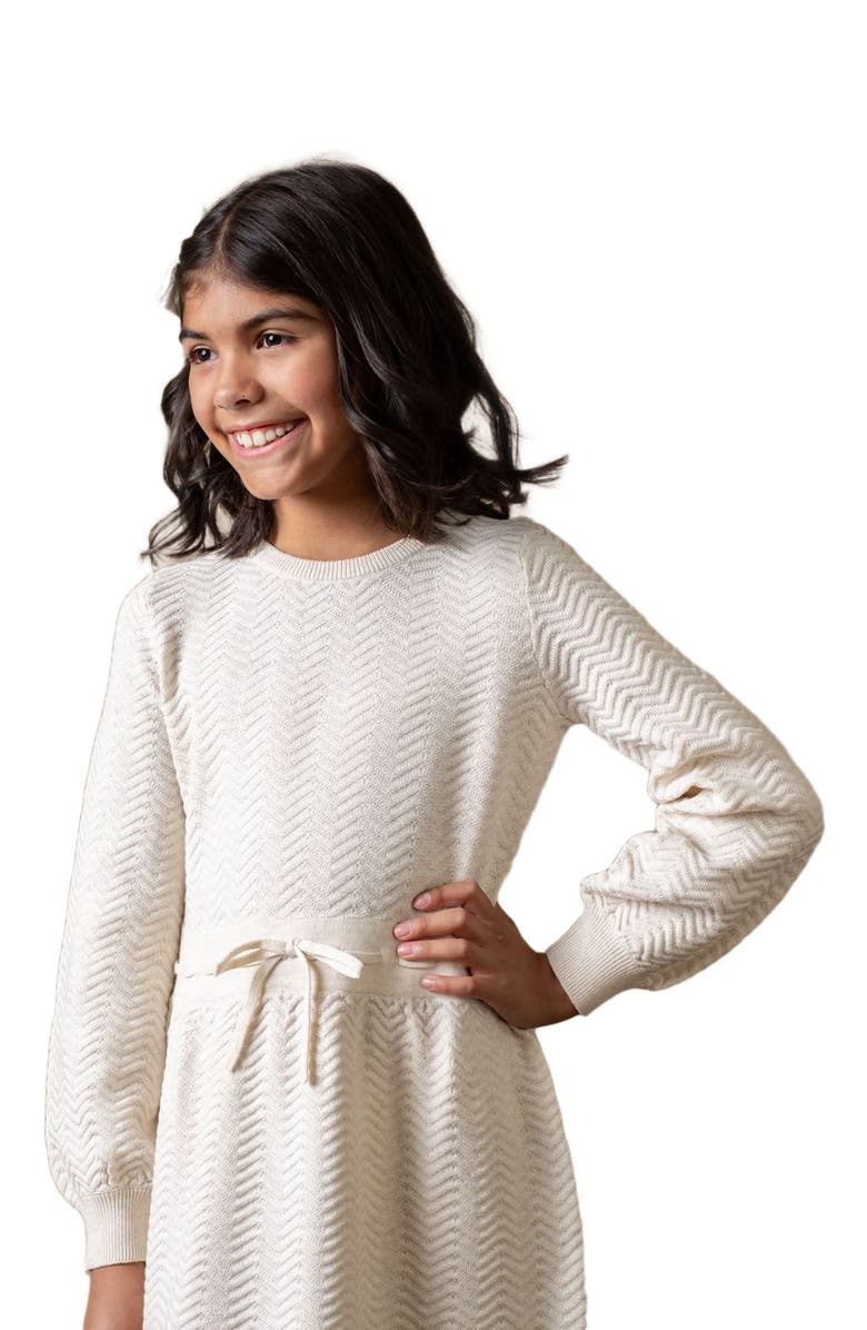 Hope & Henry Girls' Organic Balloon Sleeve Sweater Dress, Kids, Alternate, color,