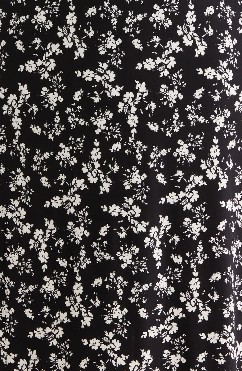 Vince Camuto Floral Sleeveless Jersey Maxi Dress, Alternate, color, Rich Black