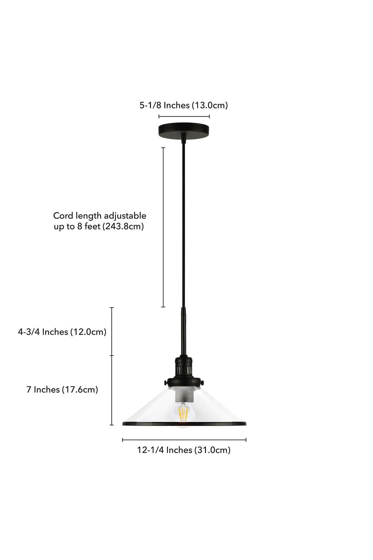 ADDISON AND LANE Milo Blackened Bronze & Glass Pendant | Nordstromrack