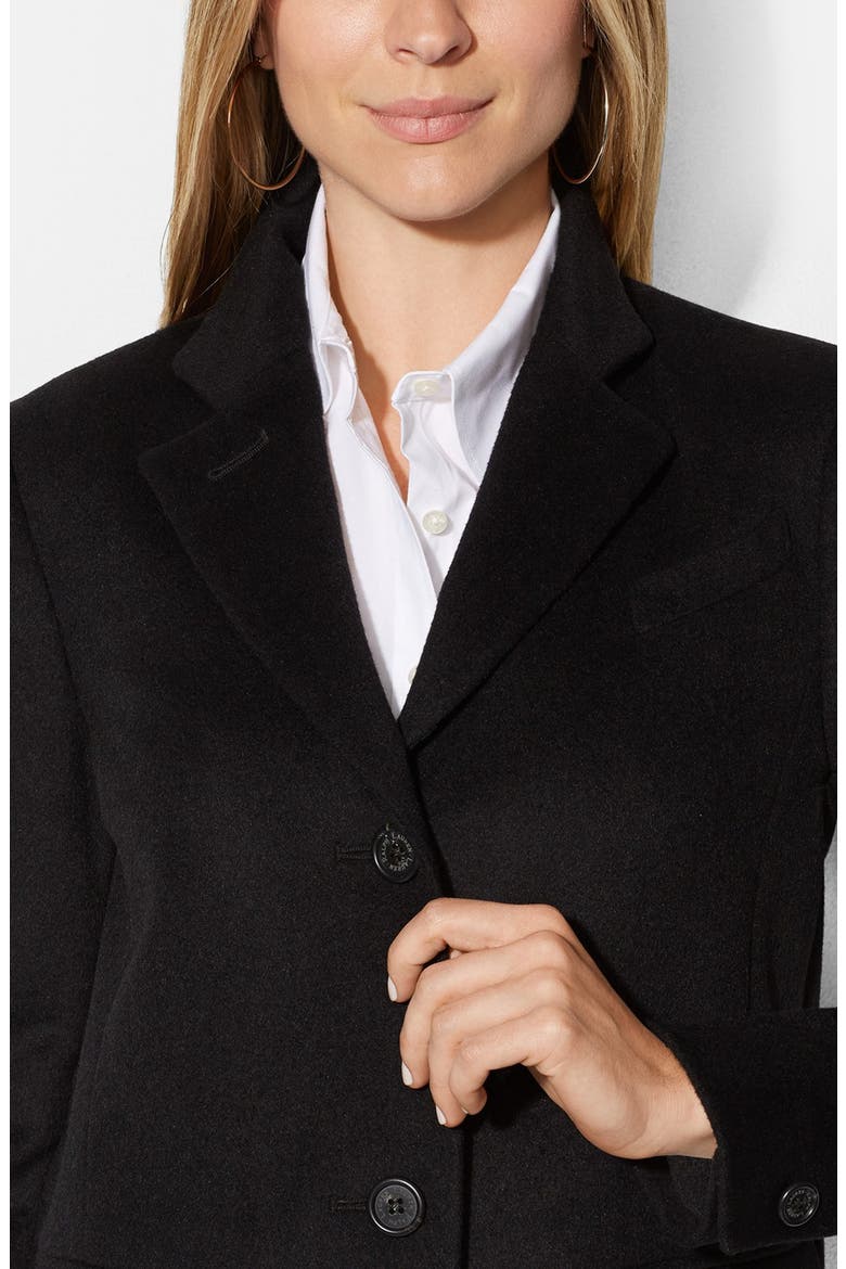 Wool Blend Reefer, Alternate, color, BLACK