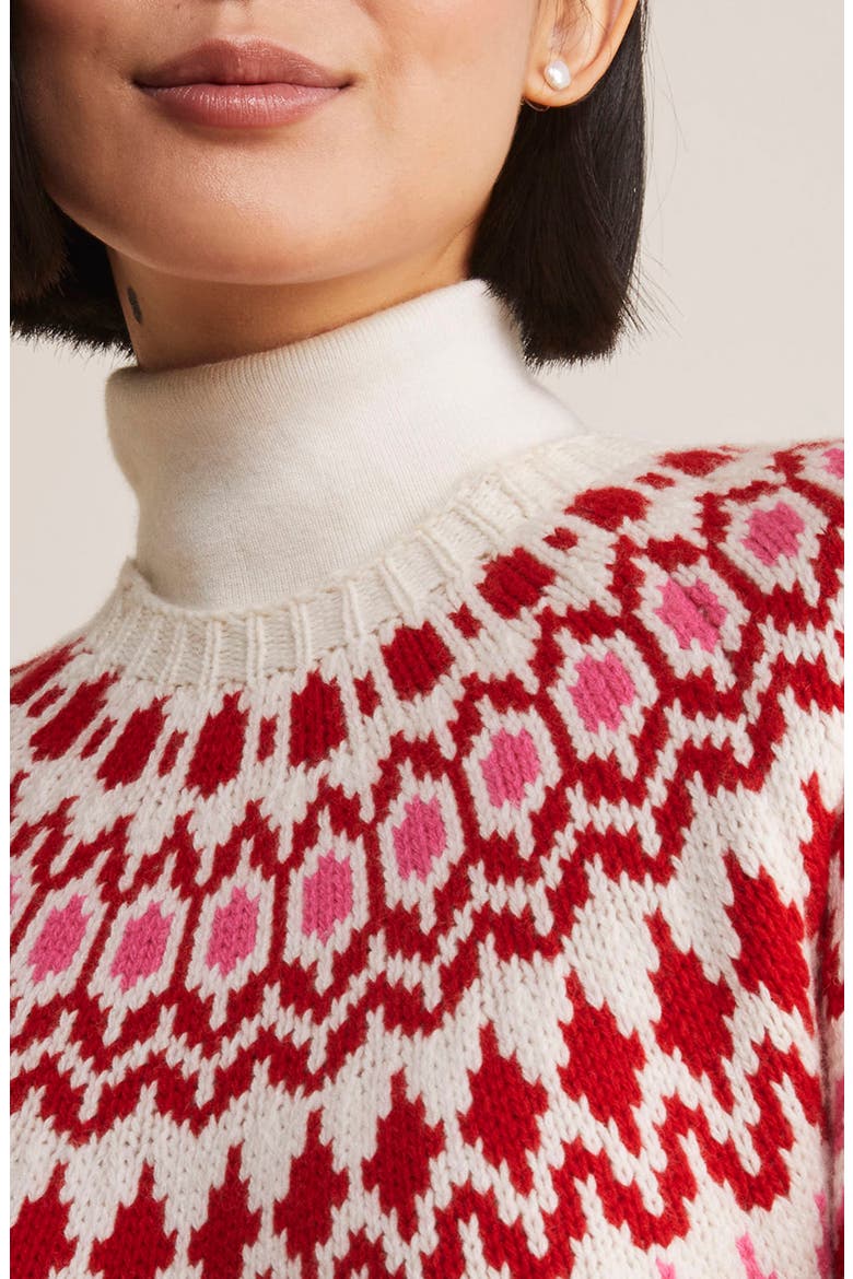 Cast Off Fair Isle Wool Blend Sweater, Alternate, color, MARSHMALLOW