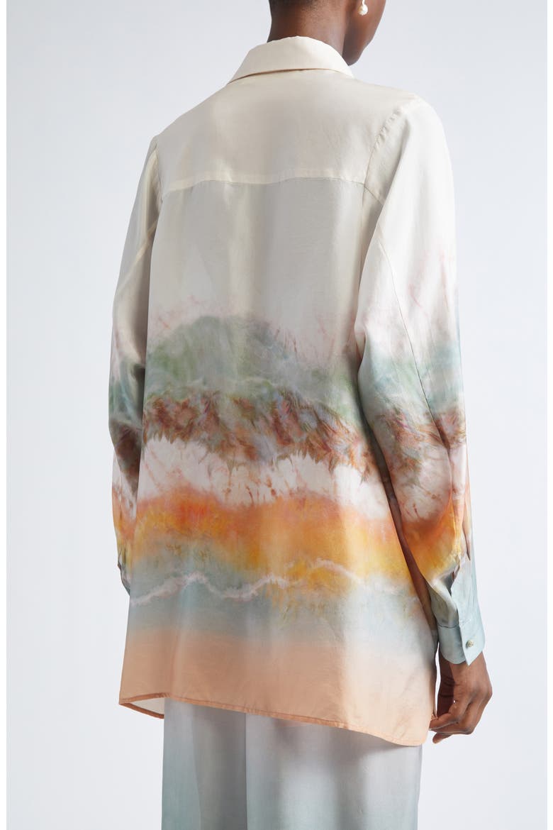 Daylight Relaxed Silk Shirt, Alternate, color, TIE DYE